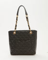 Chanel Black Quilted Caviar Leather PST GHW