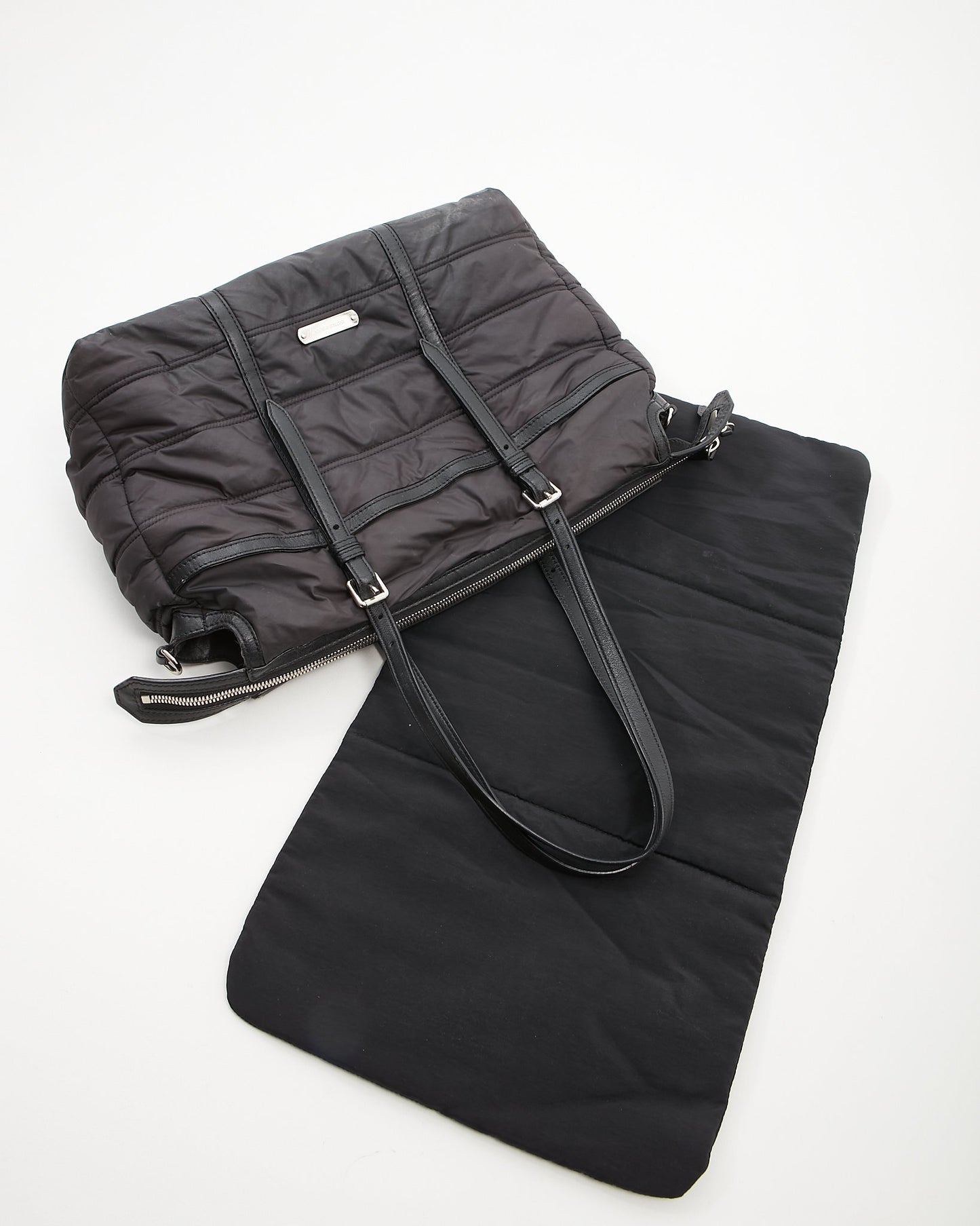 Burberry Black Nylon Diaper Baby Tote Bag