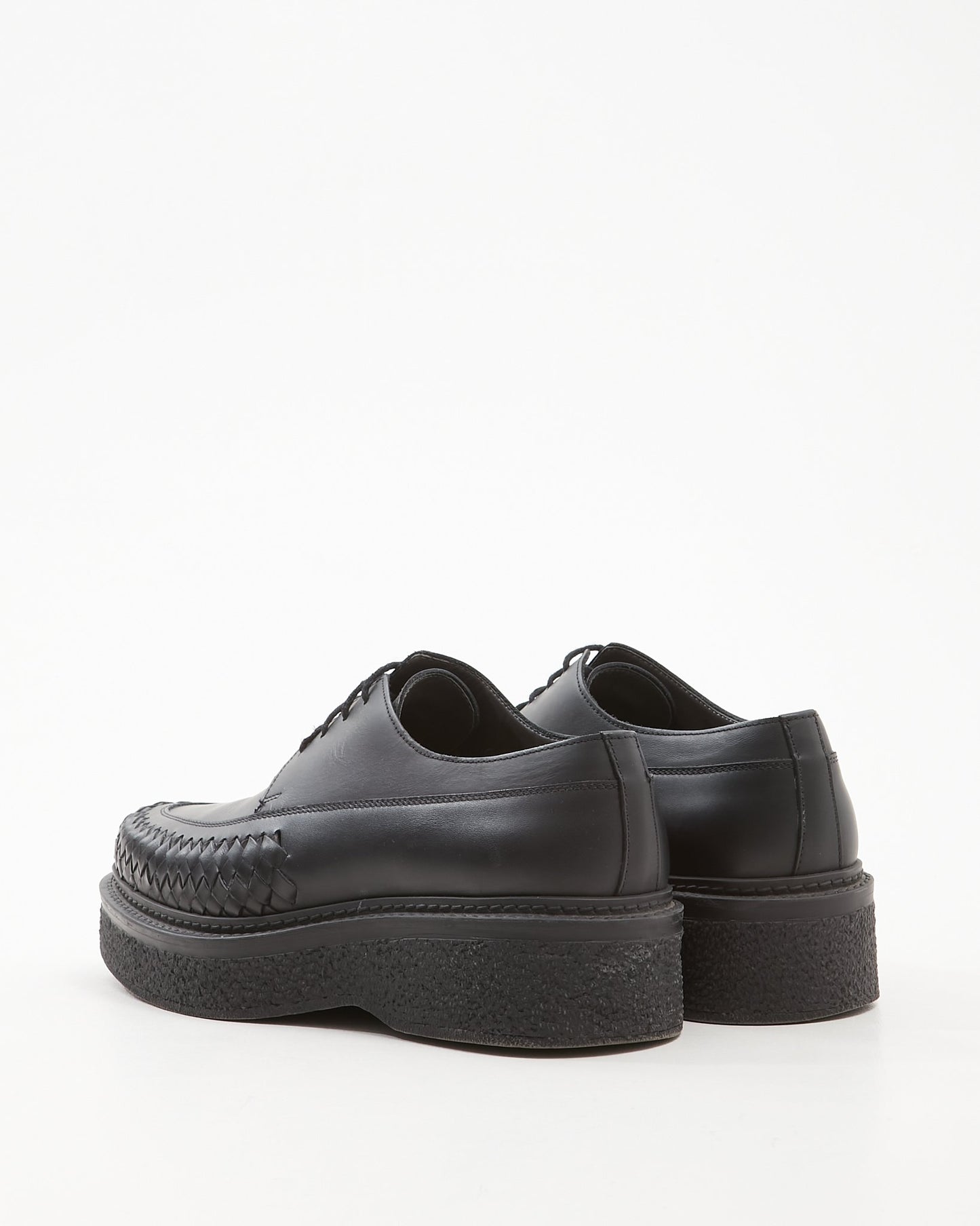 Lanvin MEN'S Black Leather Platform Brogue Men’s Shoes - 8