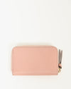 Gucci Pink Pebbled Leather Zippy Compact Wallet