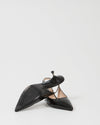 Prada Black Patent Slingback Pump with Add On Silk Wrap Around - 39