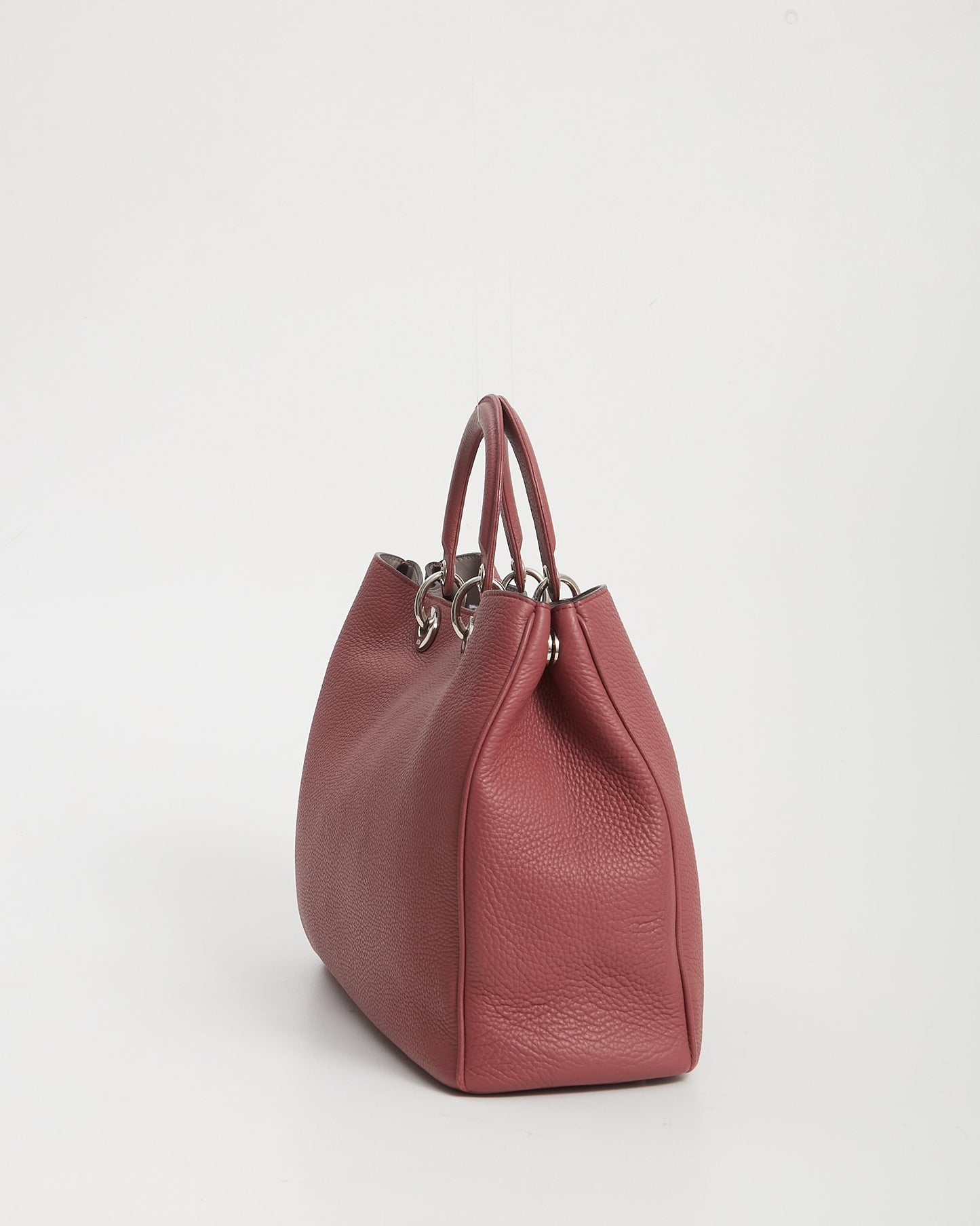Grand sac à poignée supérieure Diorissimo en cuir grainé de palissandre antique Dior