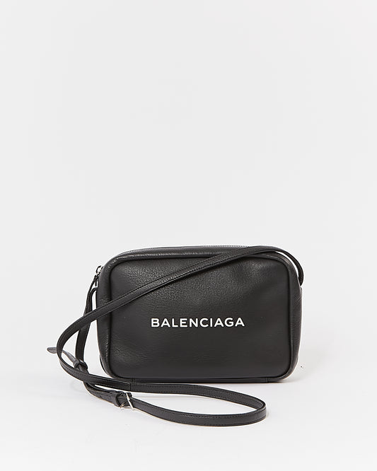 Balenciaga Black Leather Everyday Logo S Camera Bag