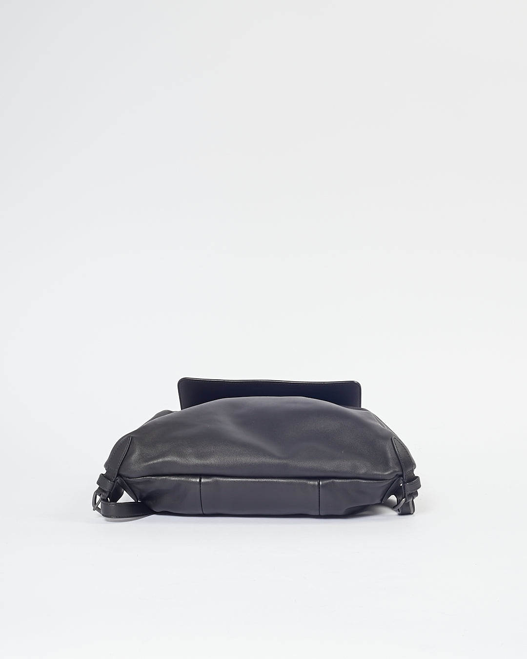 Bottega Veneta Black Leather Intrecciato Detail Backpack Bag