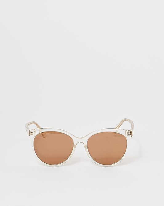 Bottega Veneta Clear Brown Cat Eye Sunglasses