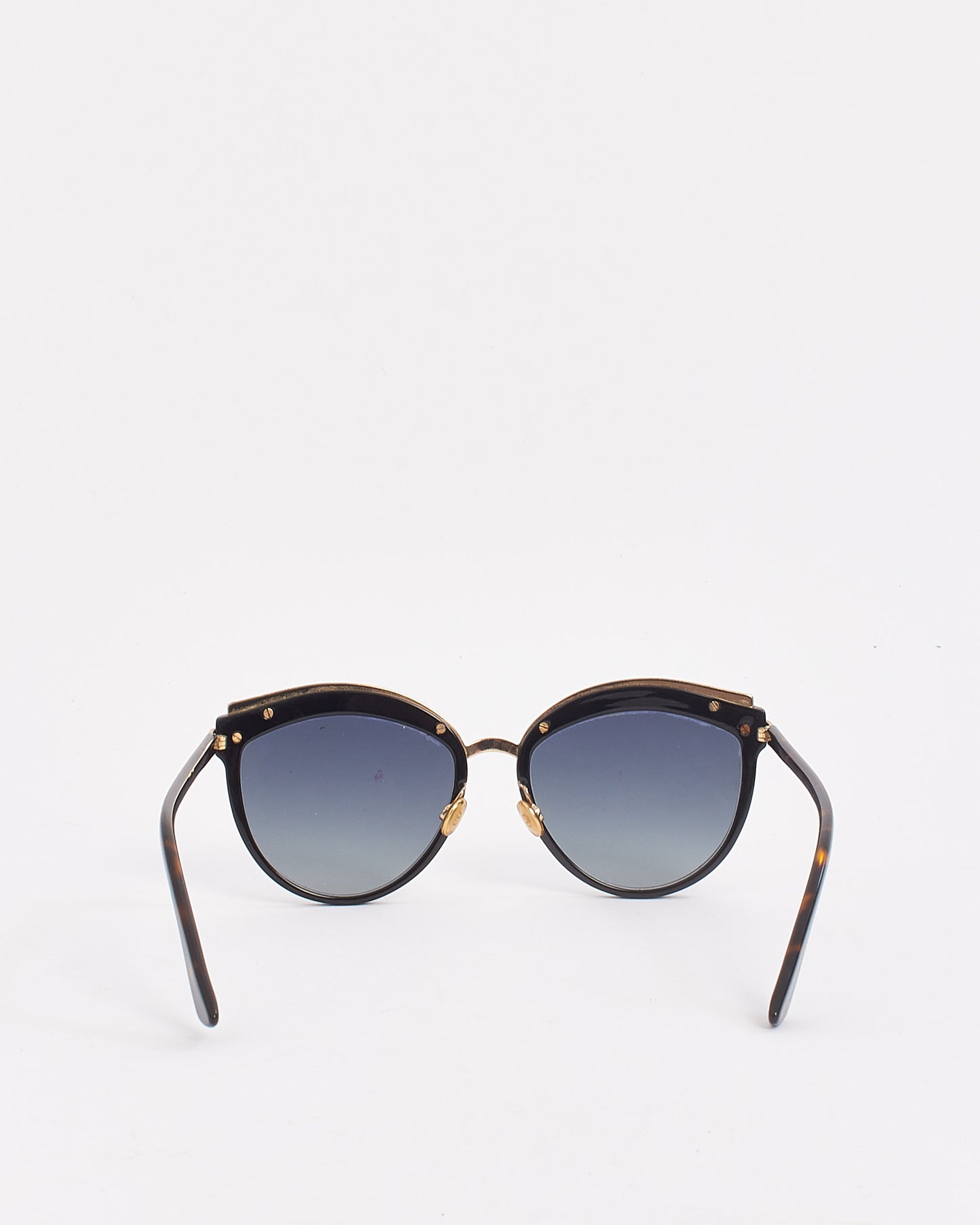 Dior Black/Gold/Tortoise WR 786 Cat Eye Sunglasses