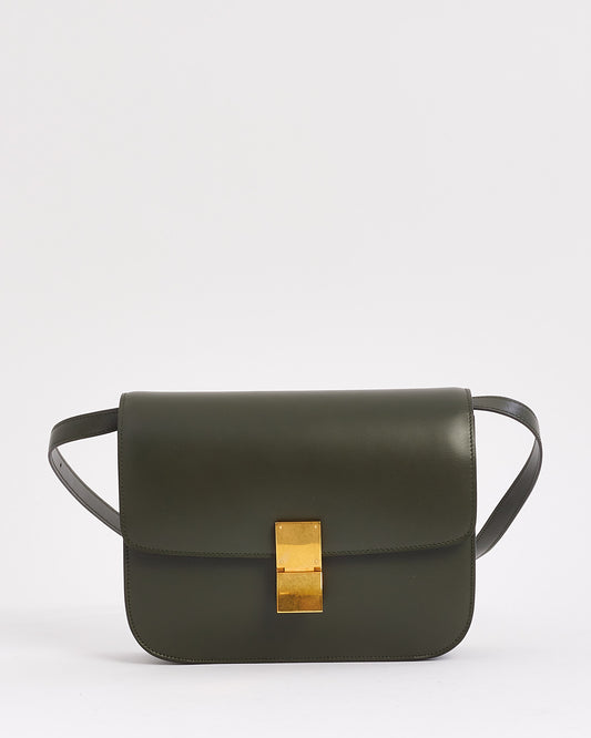 Celine Green Box Calfskin Leather Medium Box Bag