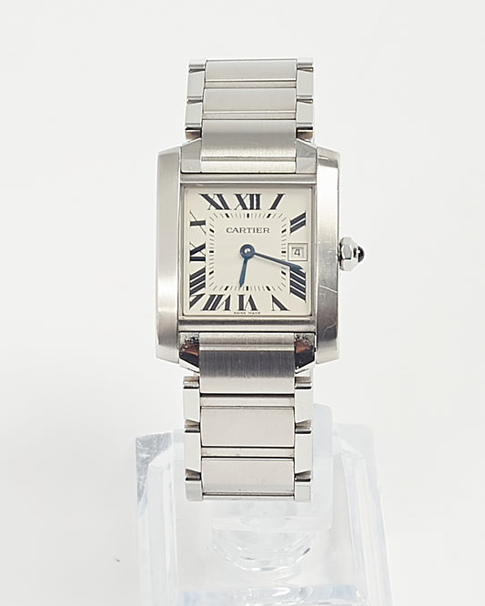 Cartier Stainless Steel Tank Francaise Watch 30mm