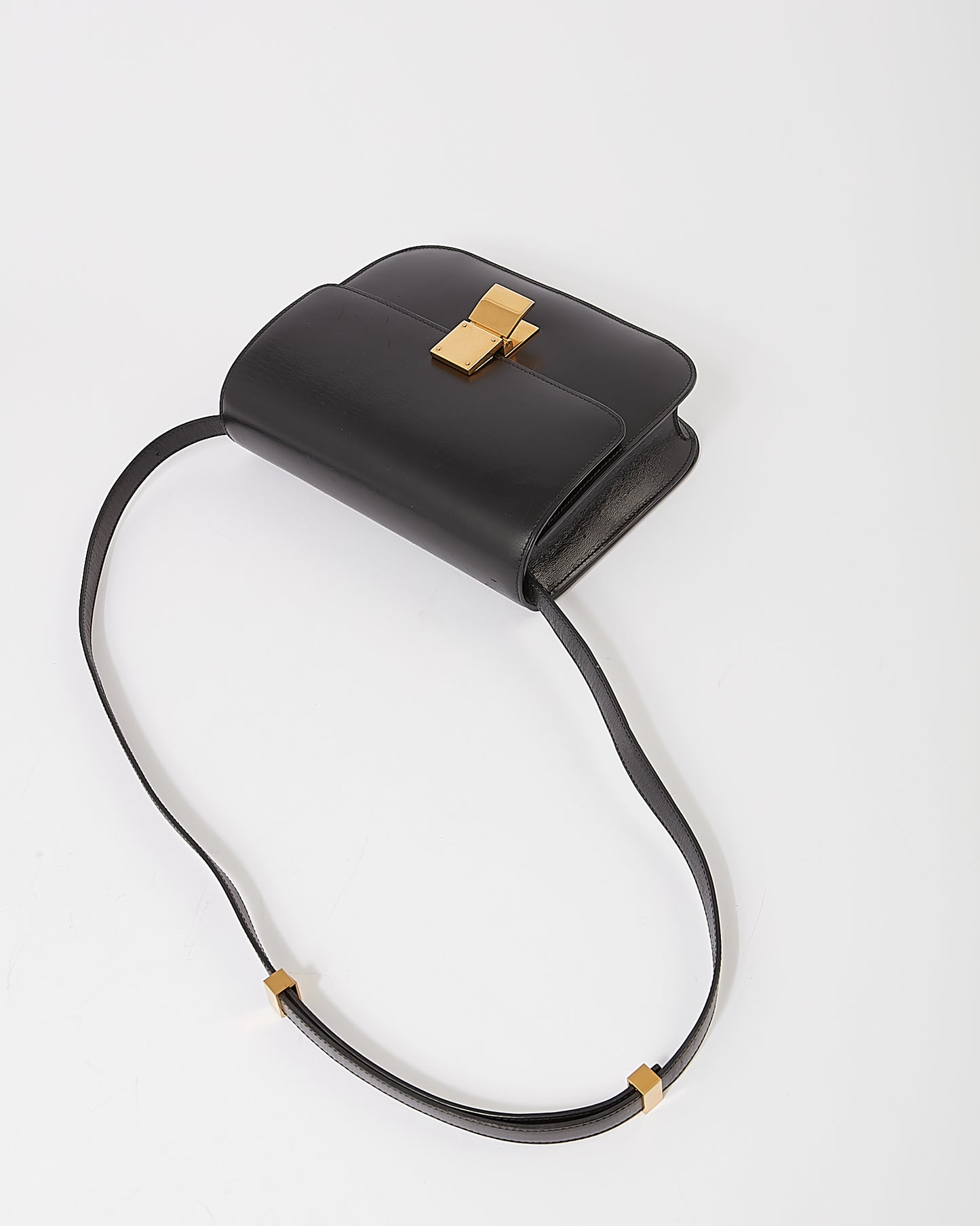 Celine Black Leather Medium Classic Box Bag