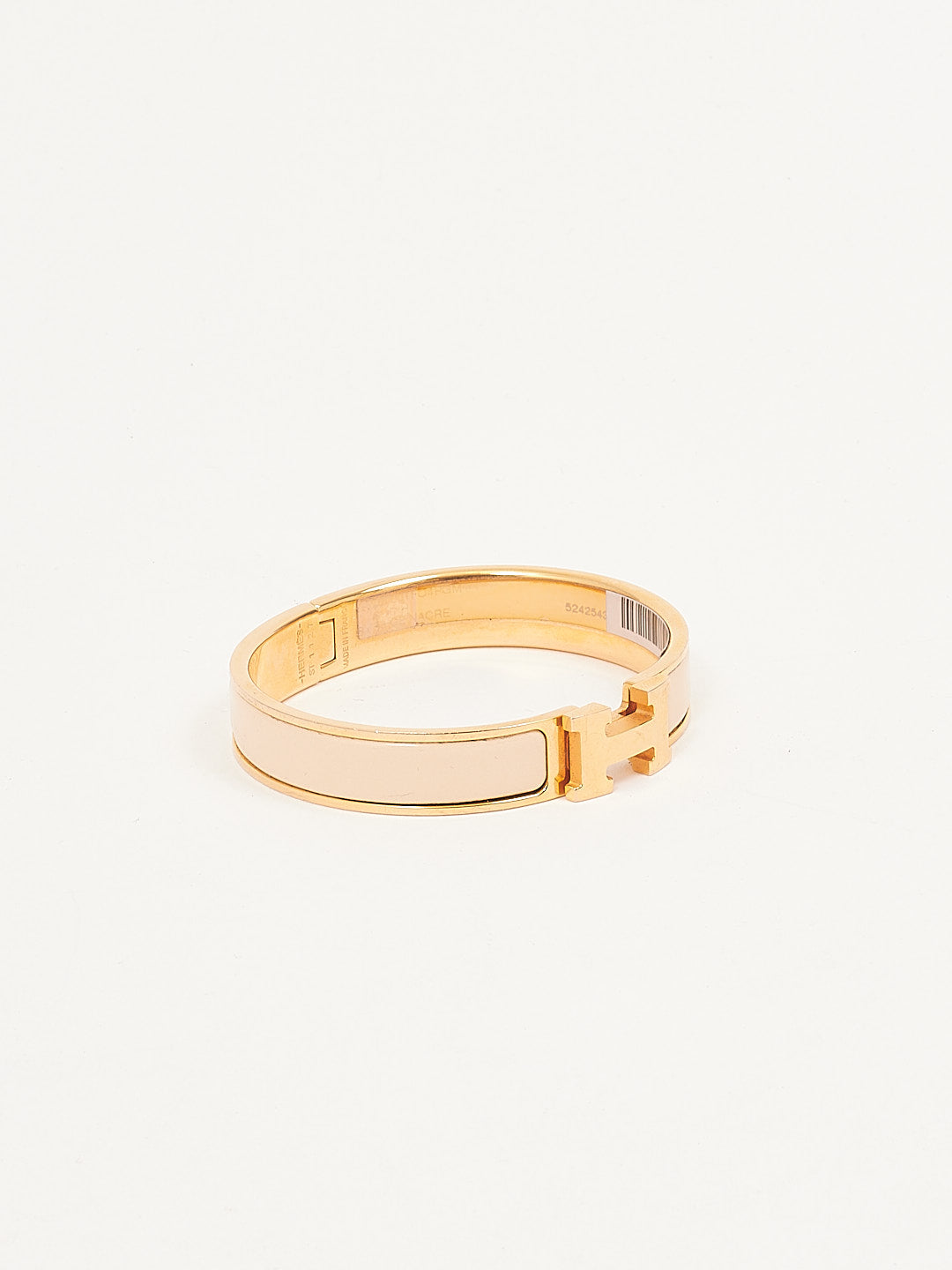 Bracelet Clic Clac Small H Hermes Nude Rose Gold Tone
