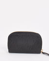 Gucci Black Leather Guccissima Mini Zip Around Wallet
