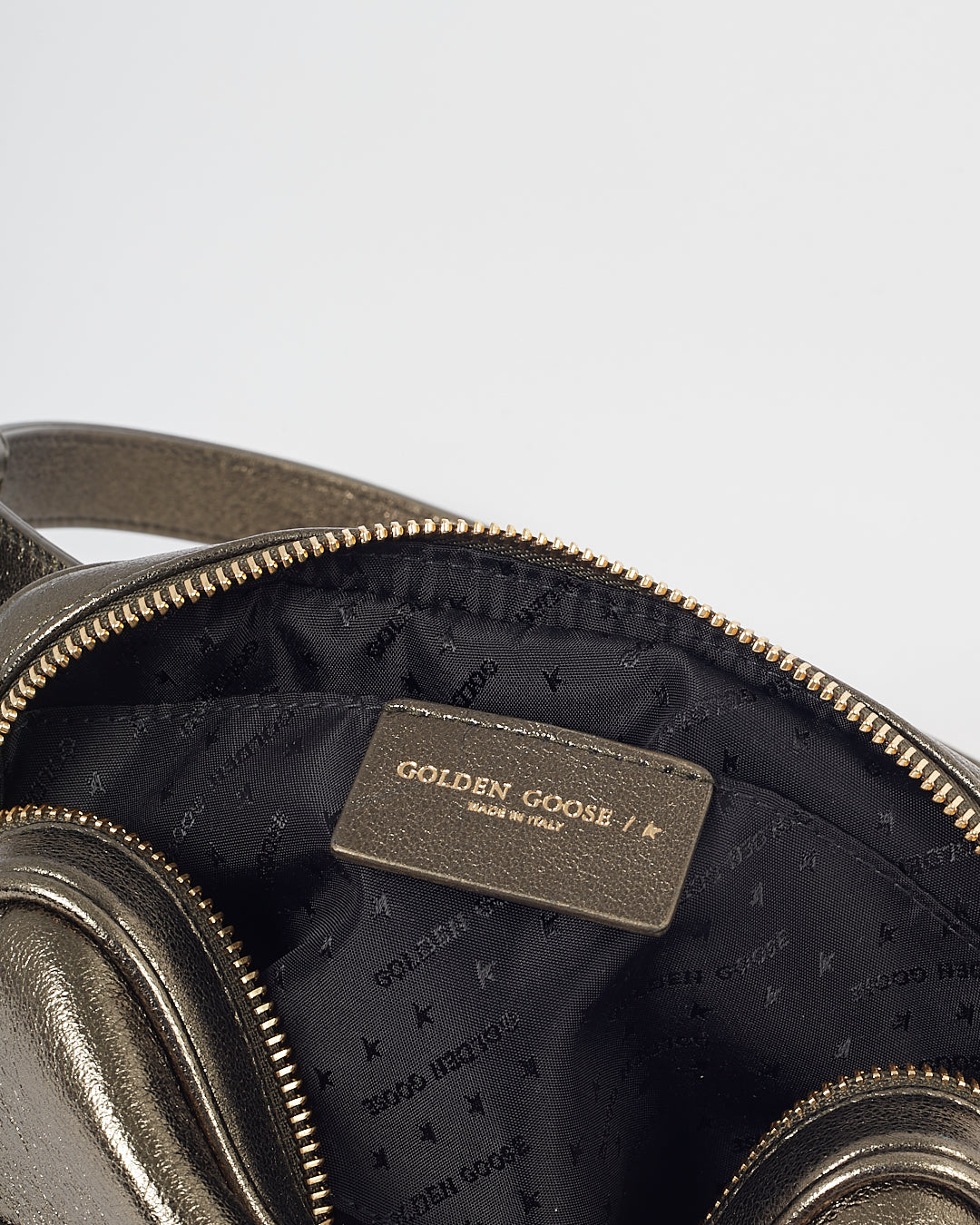 Golden Goose Metallic Leather Belt Bag