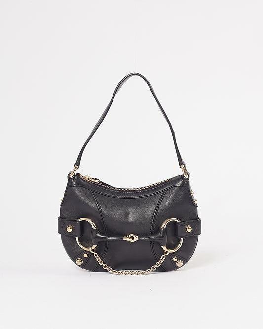 Gucci Black Horsebit Small Shoulder Bag