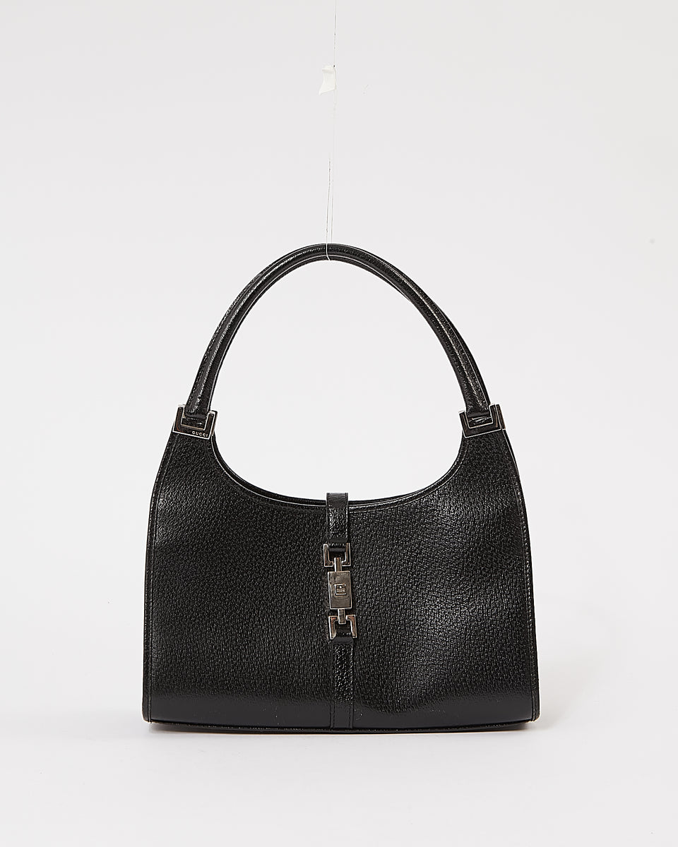 Gucci Black Leather Jackie Bardot Shoulder Bag – RETYCHE
