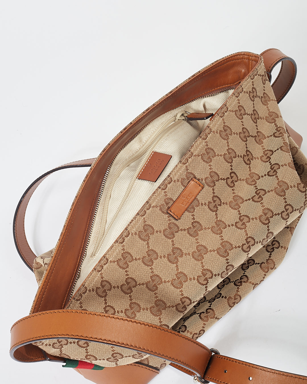 Gucci Brown GG Canvas Sherry Line Crossbody Bag