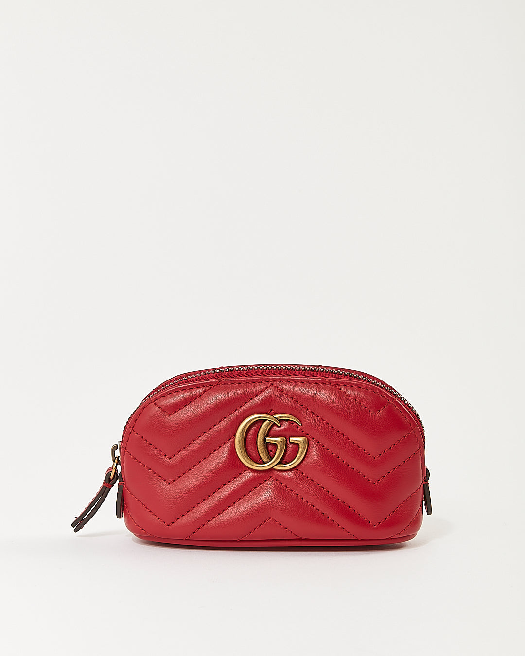 Pochette à chaîne GG Marmont en cuir rouge Matelasse Gucci