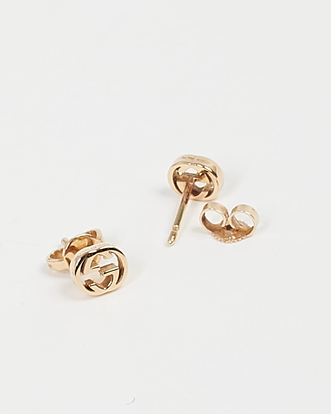Boucles d'oreilles GG entrelacées en or jaune 18 carats Gucci
