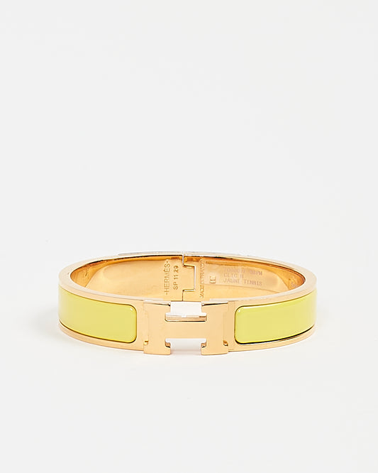 Hermes Yellow Gold Tone Clic Clac Small H Bracelet