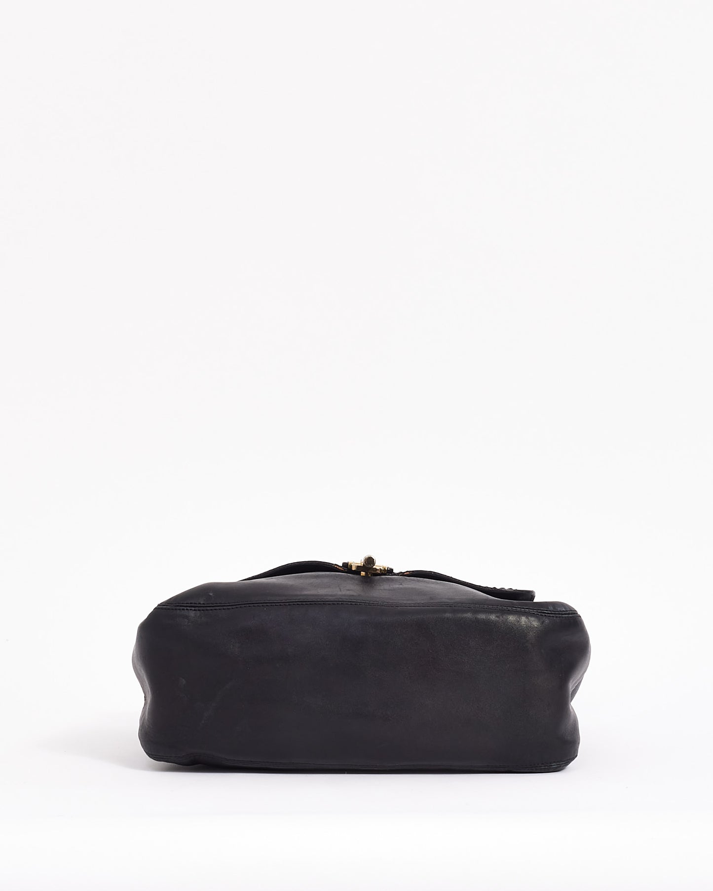 Lanvin Black Leather Shoulder Happy Bag
