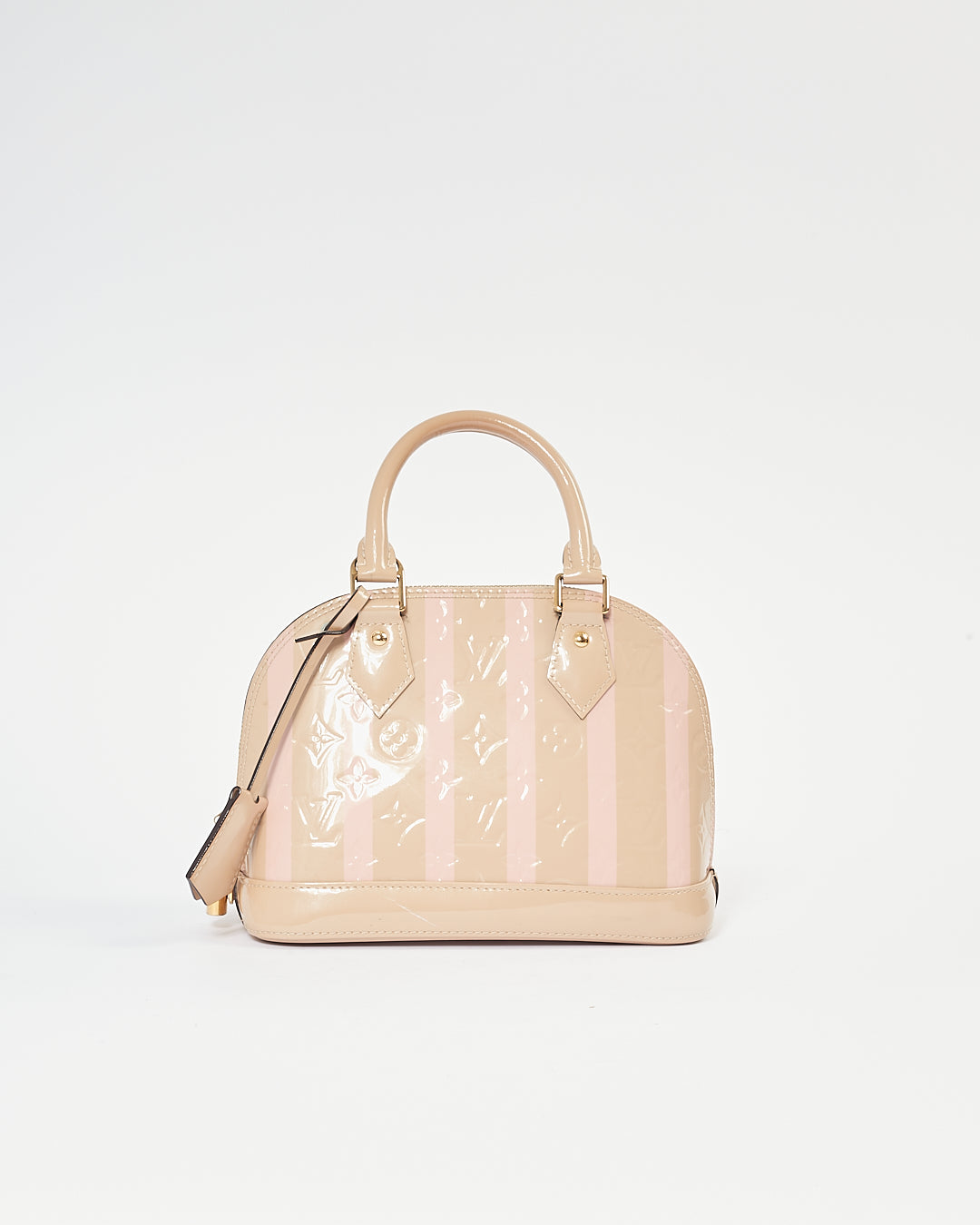 Louis Vuitton Sac Alma BB à rayures beige/rose