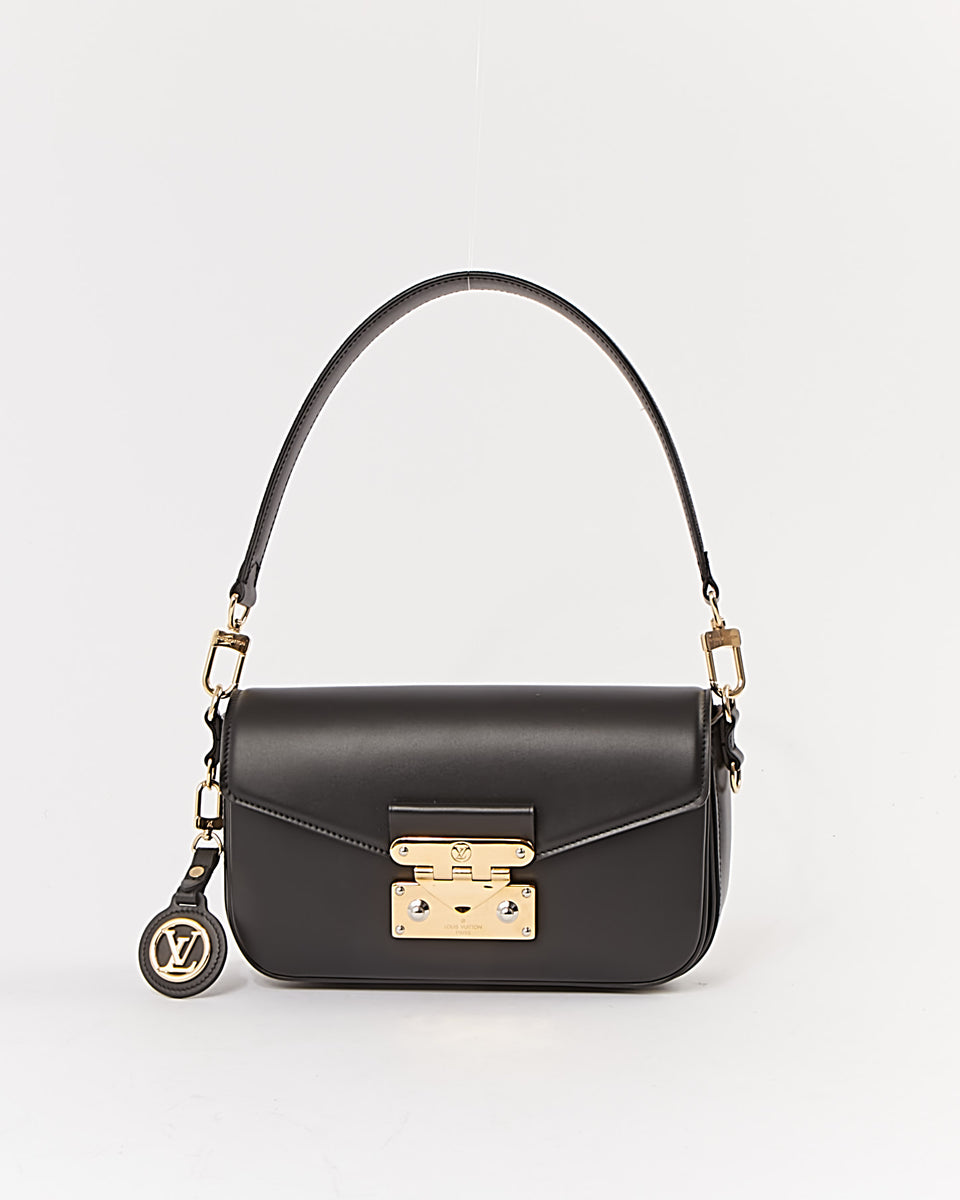 Louis Vuitton Black Leather Monogram Canvas Swing Bag – RETYCHE