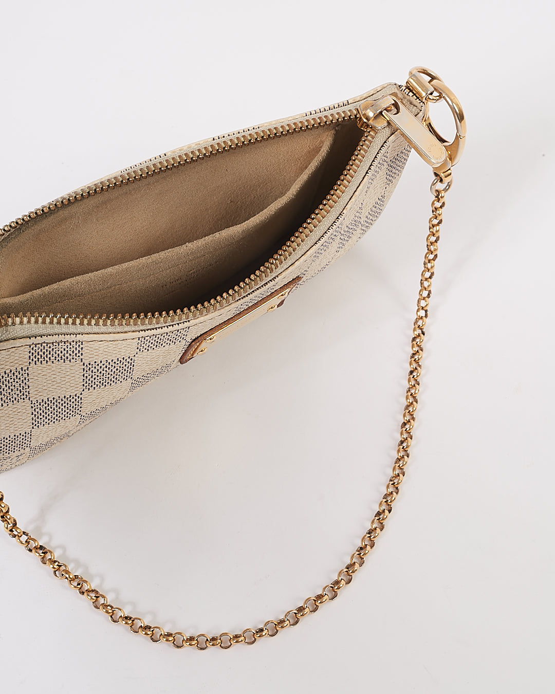 Louis Vuitton Damier Azur Canvas Pochette Chain Bag