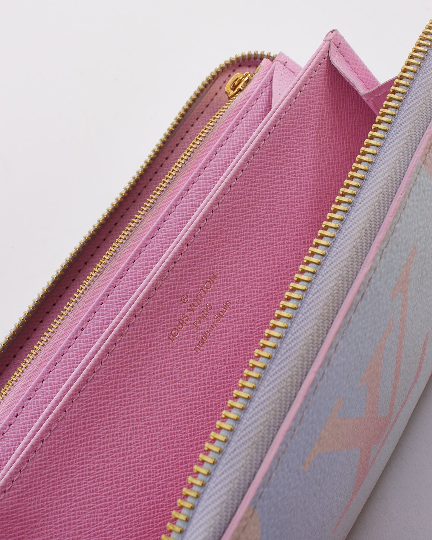 Louis Vuitton Monogram Pastel Pink Canvas Giant Spring In The City Zippy Wallet