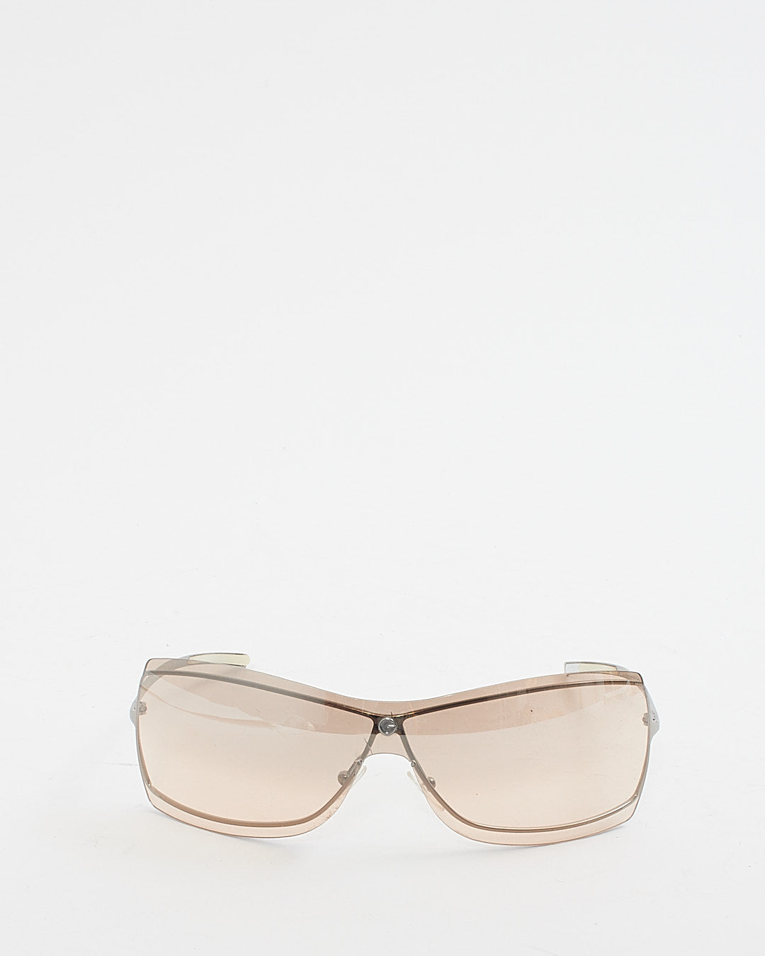 Gucci Clear Brown GG 115 Shield Sunglasses