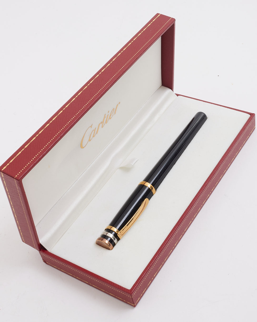 Cartier Black & Gold Plated Ballpoint Pen
