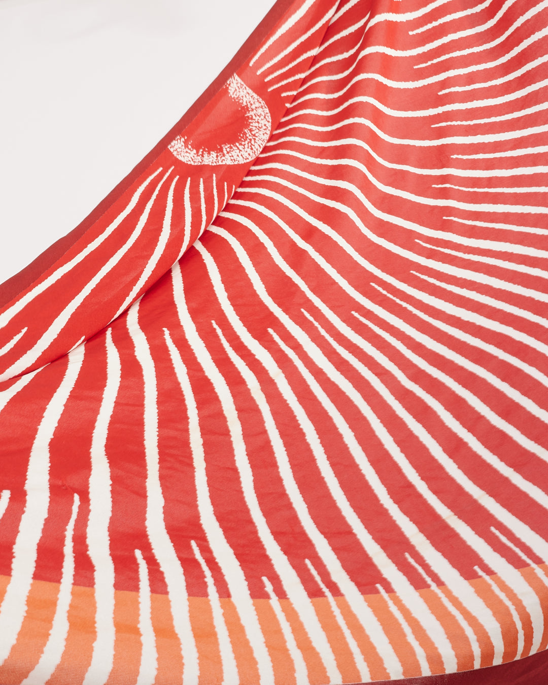 Hermès Red/Orange Silk Triangle Silk Scarf