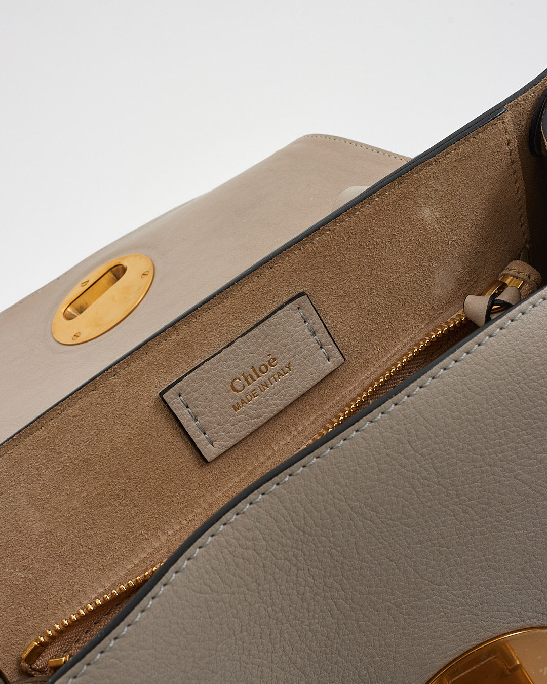 Chloé Grey Leather and Suede Indy Shoulder Bag
