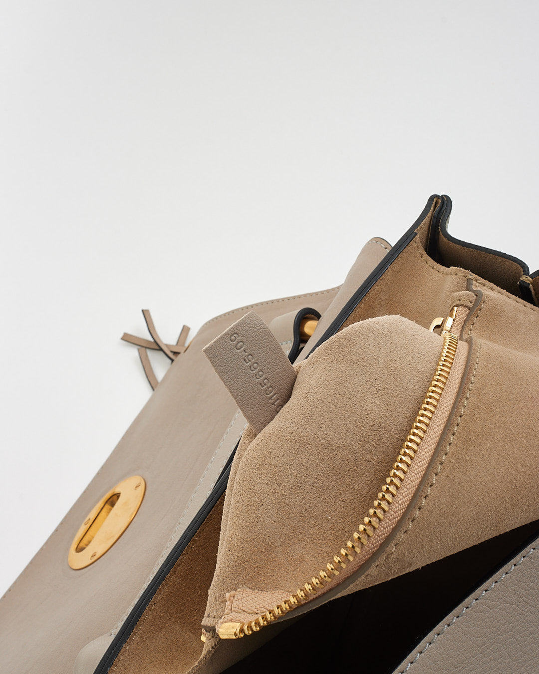 Chloé Grey Leather and Suede Indy Shoulder Bag