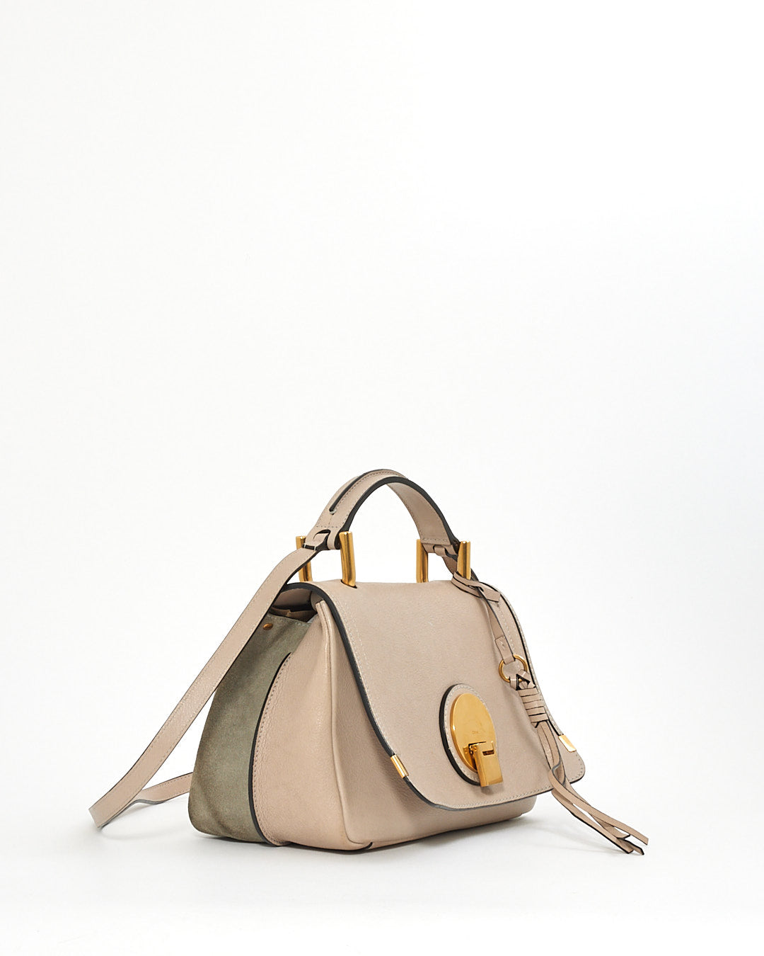 Chloé Grey Leather and Suede Indy Shoulder Bag
