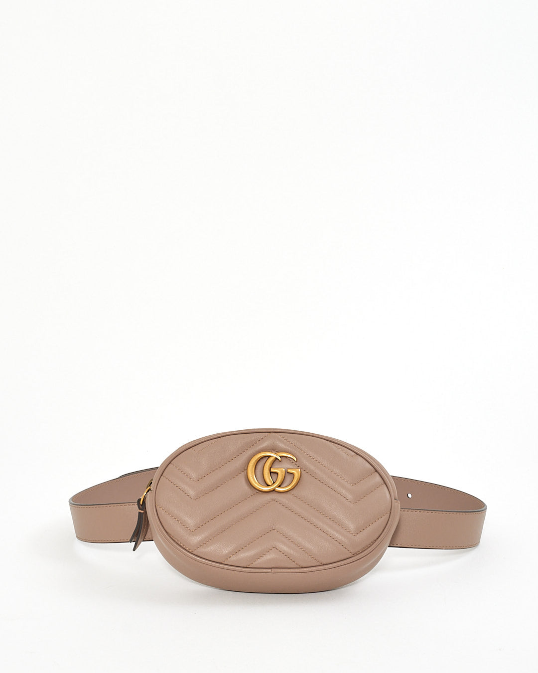 Gucci Dust Pink GG Marmont Belt Bag - 85/34