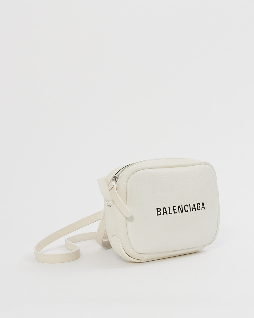 Balenciaga Sac photo Everyday XS avec logo en cuir blanc