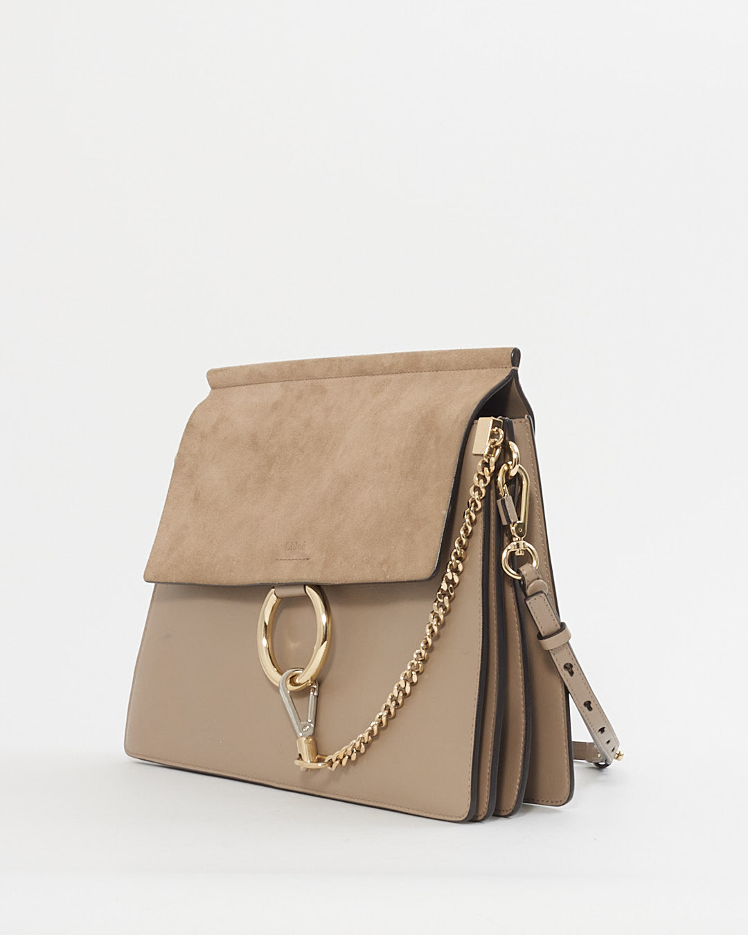 Chloé Grey Leather Medium Faye Shoulder Bag