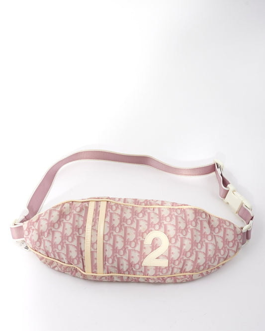 Dior Pink Coated Canvas Diorissimo Girly Bum Bag
