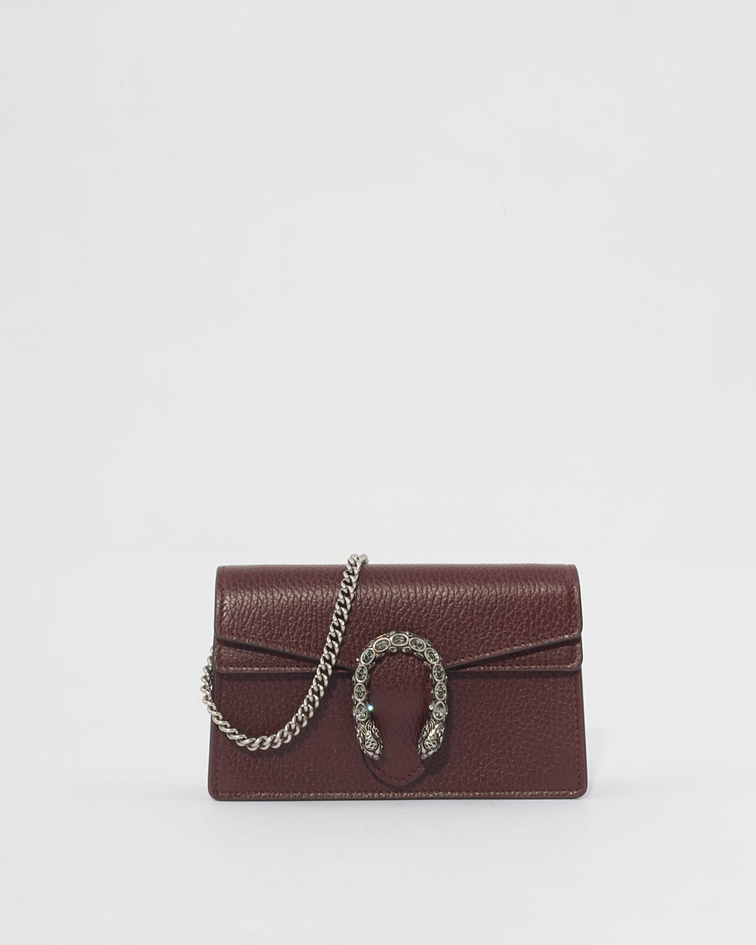 Gucci Dionysus Super Mini sac en cuir bordeaux