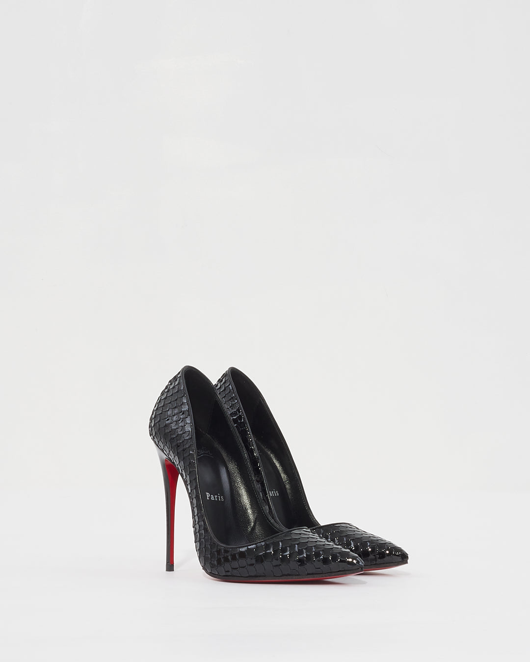 Christian Louboutin Black Patent Leather So Kate 120 Heels- 37