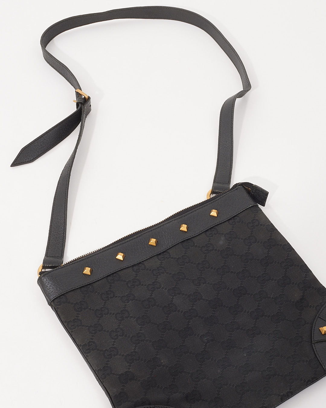 Gucci Black GG Canvas Crossbody Bag