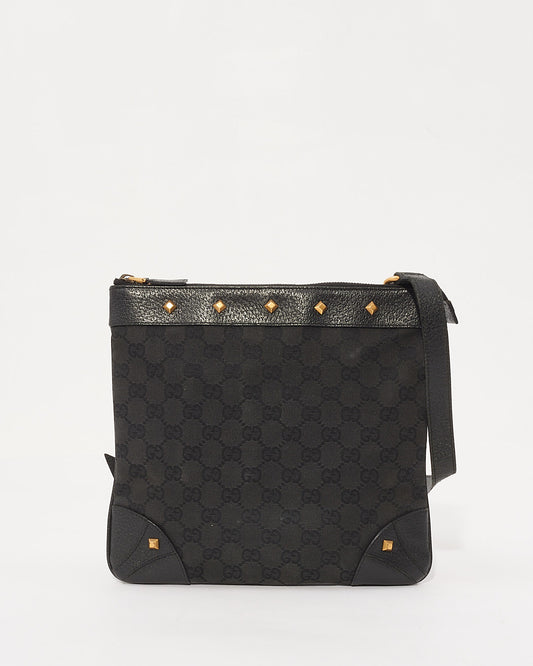 Gucci Black GG Canvas Crossbody Bag