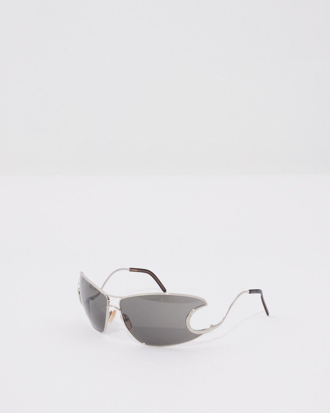 Roberto Cavali Silver Metal Divina Shield Sunglasses