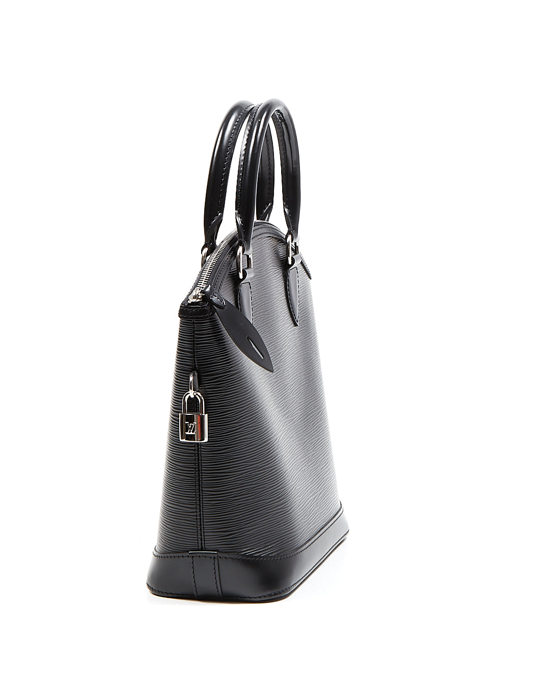 Louis Vuitton Sac à main vertical Lockit en cuir épi noir