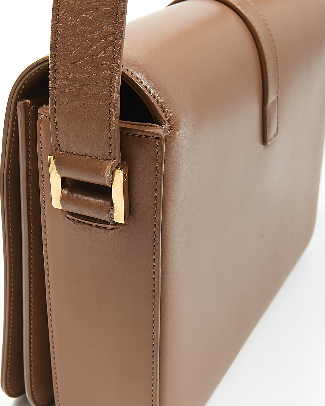 Saint Laurent Brown Leather Dylan Crossbody Bag