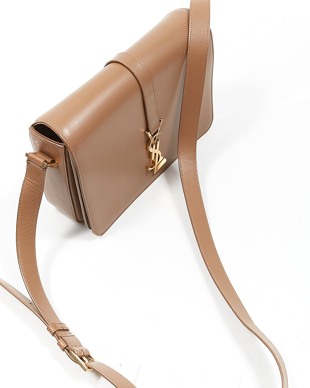 Saint Laurent Brown Leather Dylan Crossbody Bag