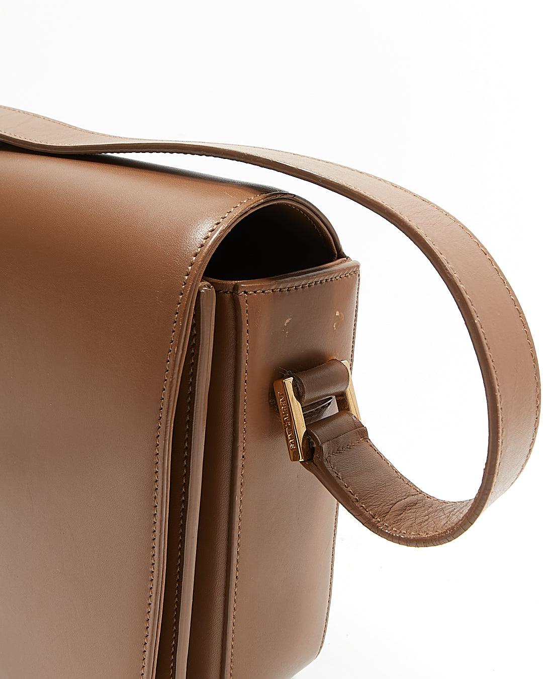 Saint Laurent Brown Leather Dylan Crossbody Bag