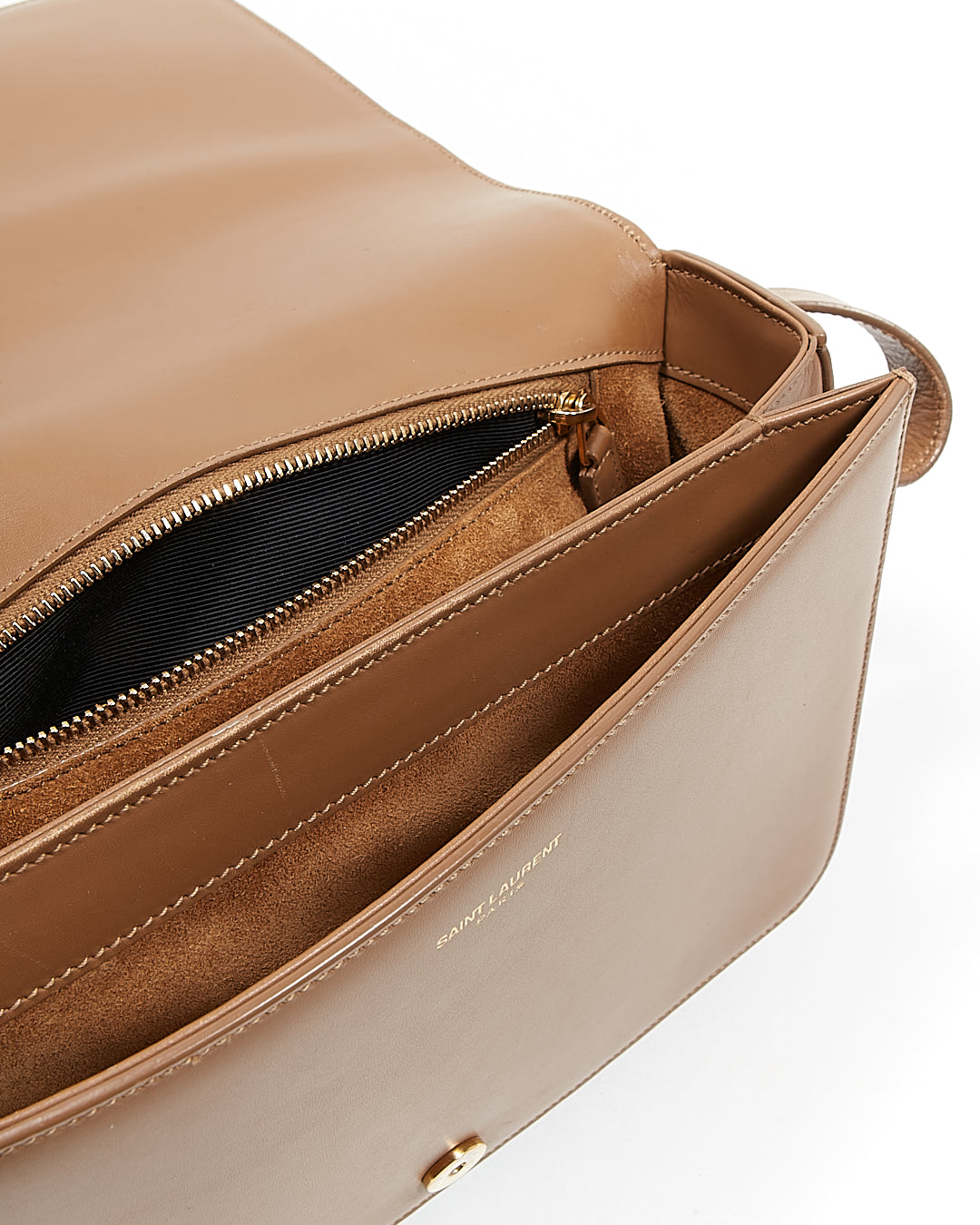 Saint Laurent Brown Leather Dylan Crossbody Bag