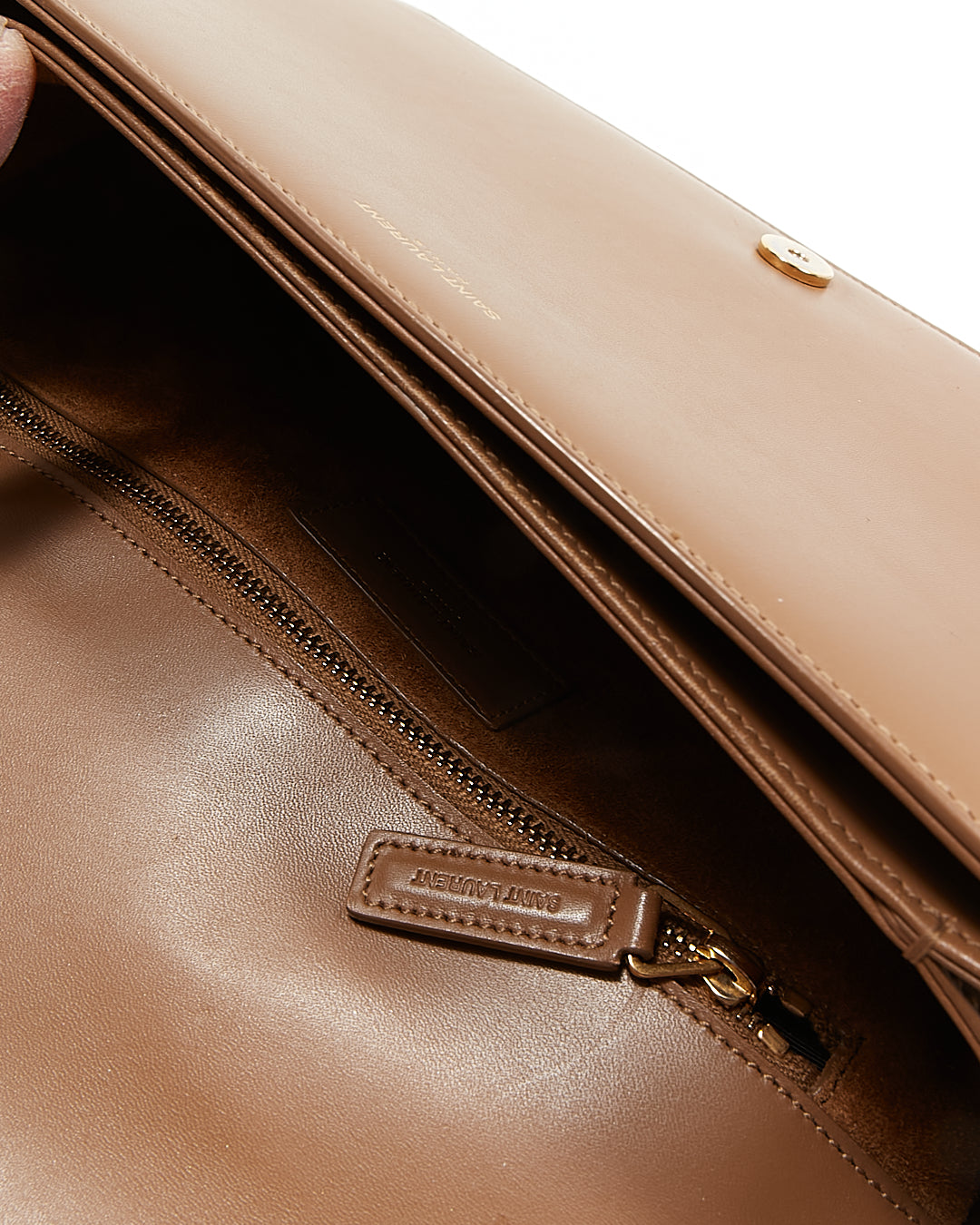 Saint Laurent Brown Leather Dylan Crossbody Bag