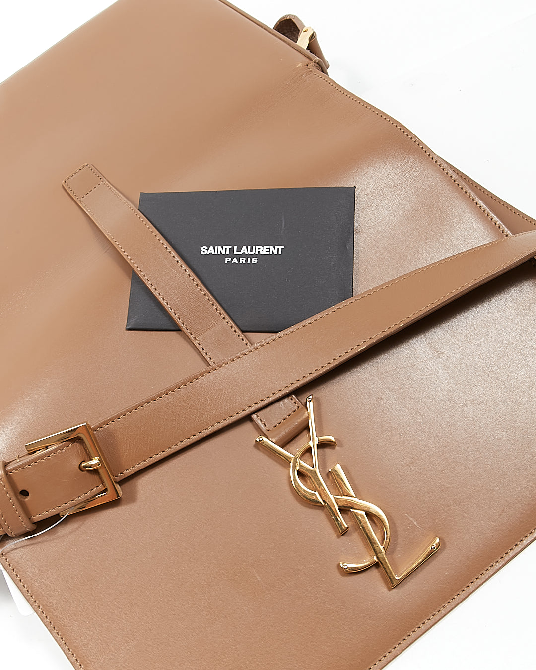 Saint Laurent Brown Leather Dylan Crossbody Bag