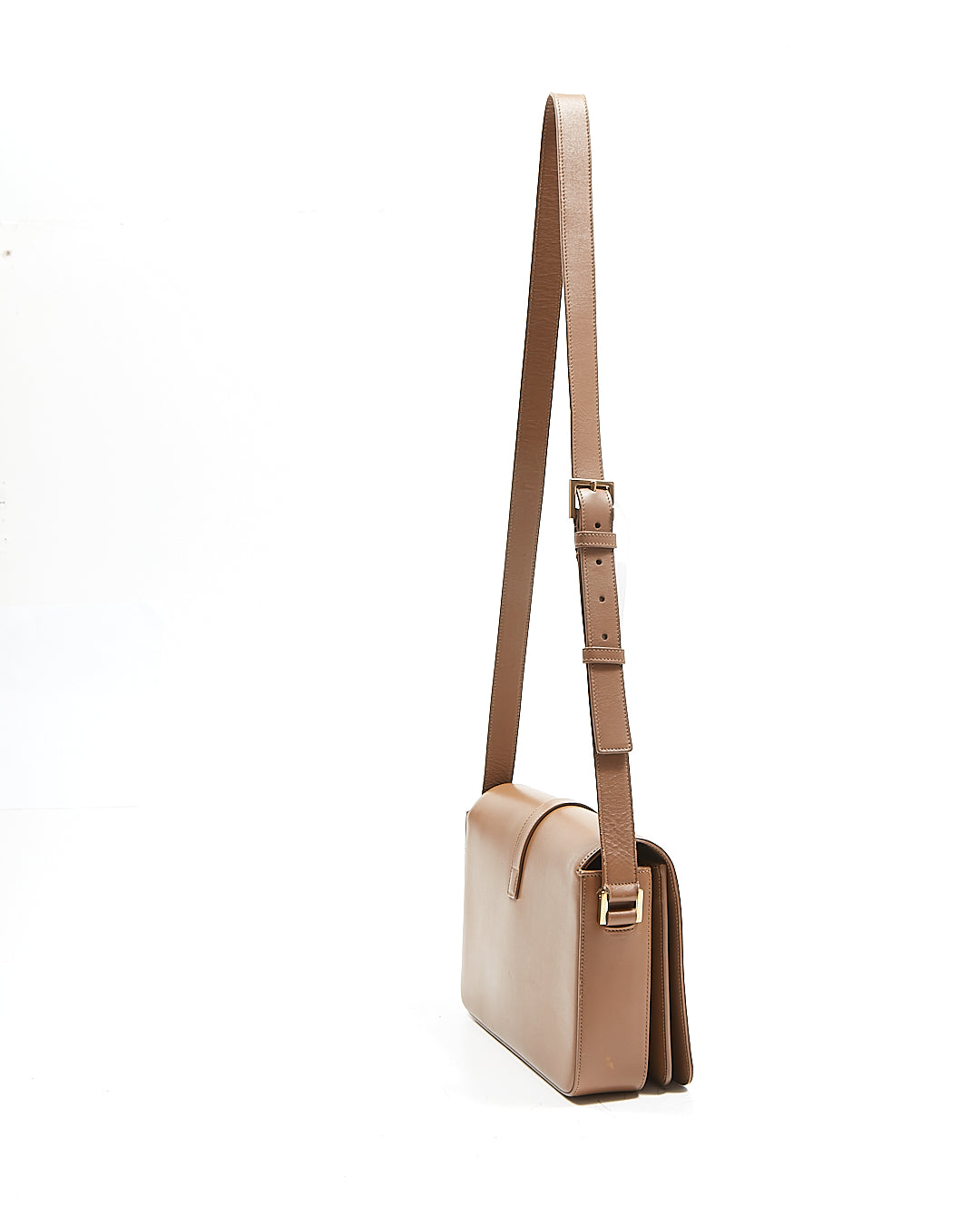 Saint Laurent Brown Leather Dylan Crossbody Bag